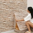 thumbnail image 6 of 5-30pcs 35cm*30cm DIY Self-adhesive 3D Wall Stickers For Bedroom Waterproof Home Decor Background Foam Brick Wallpaper, 6 of 10
