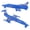 Blue, variant on TimMee Plastic Army Men Cold War Fighter Jets - Silver Gray Airplanes Made in US
