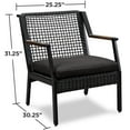 thumbnail image 6 of Real Flame Calvin Aluminum Patio Dining Arm Chair in Black (Set of 2), 6 of 7
