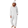 thumbnail image 2 of LEKWK Halloween Onesie Adult Funny Zip Up Cute Hooded Jumpsuit Fleece Soft Flannel Lounge Sleepwear for Cosplay Theme Party Dress Up Set, 2 of 8