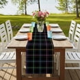 thumbnail image 4 of Table Runners 72 Inches Long Dress Scarves, Black Geometric Farmhouse Kitchen/Dining Table Runner, Coffee Tablerunners, Vintage Grid Plaid Colorful Lines 14x72 Inch, 4 of 9