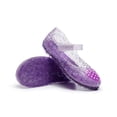 thumbnail image 2 of Gyujnb Girls Heart Print Glitter Jelly Mary Jane Shoes Soft Sole Casual Footwear, Adjustable Strap Closed Toe Water Shoes (Toddler, Little Girls),3-3.5 Years, 2 of 6