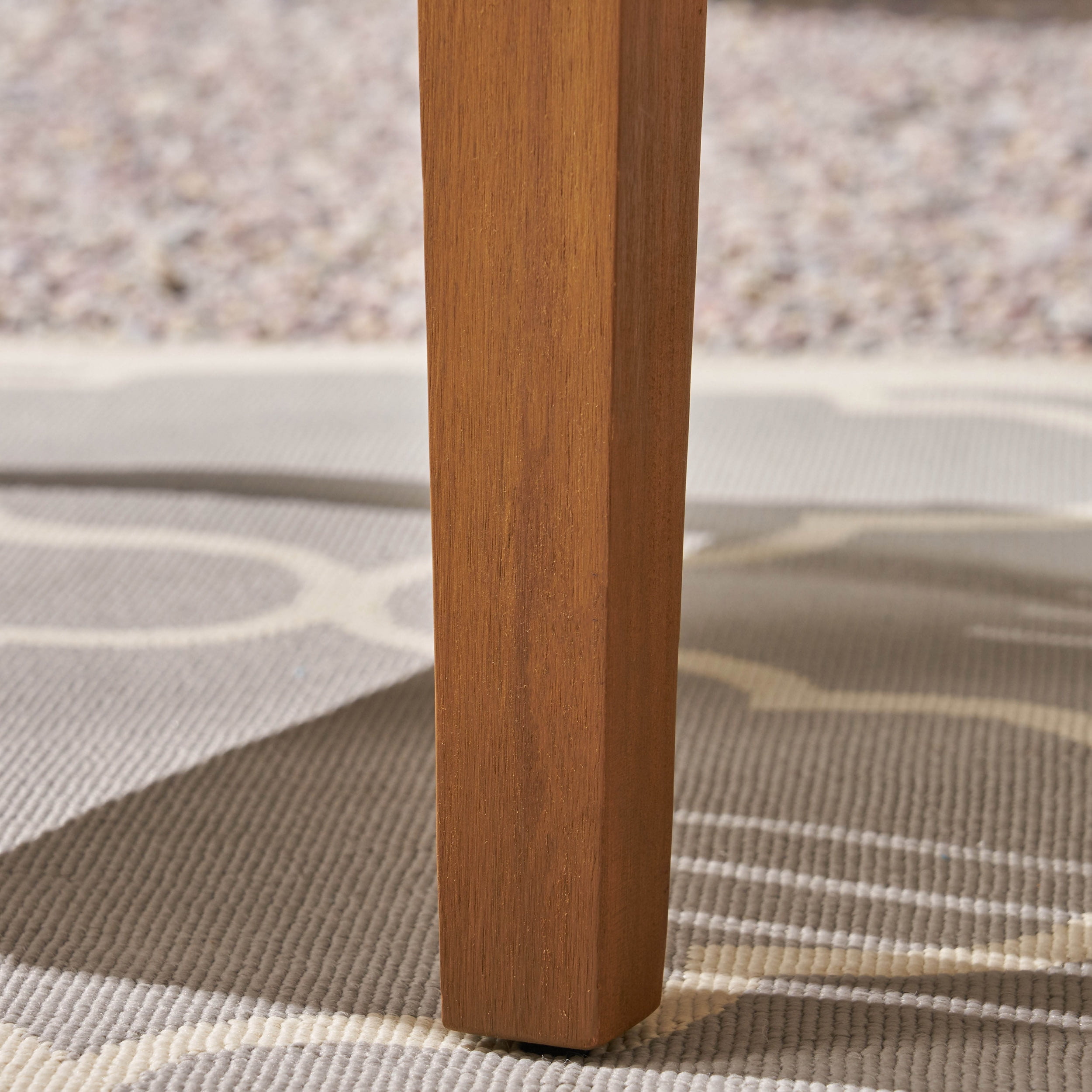 Camdyn Outdoor 3 Piece Wood and Wicker Club Chairs and Side Table Set, Mixed Mocha