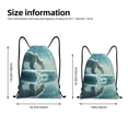 thumbnail image 2 of Fuzoiu Polar Bear On Iceberg Print Drawstring Backpack for Gym, Travel, Yoga,Sports Sackpack String Bag for Women Men-Small, 2 of 6