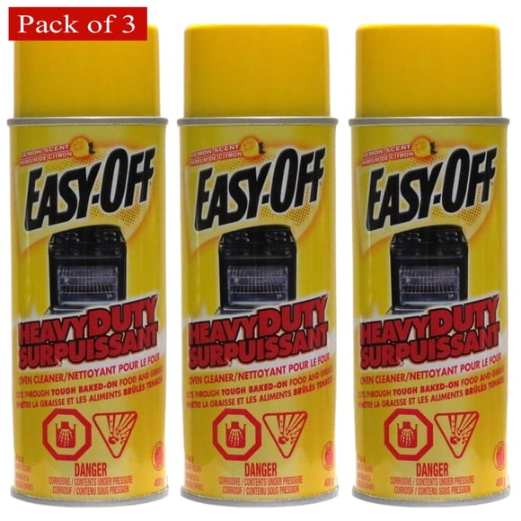 Easy Off Nettoyant pour Four, Usage Intensif, Parfum Frais, Bidon Aérosol de 400 g (Lot de 3)