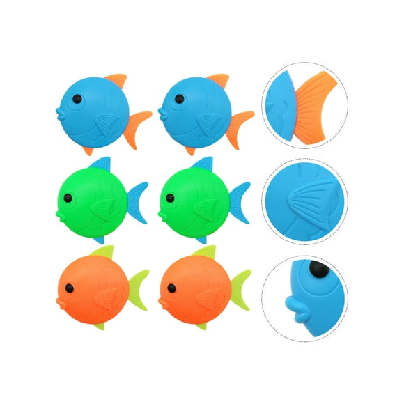 6pcs Creative Interesting Great Fish Diving Toys Baby Bath Toys Diving Pool Toys