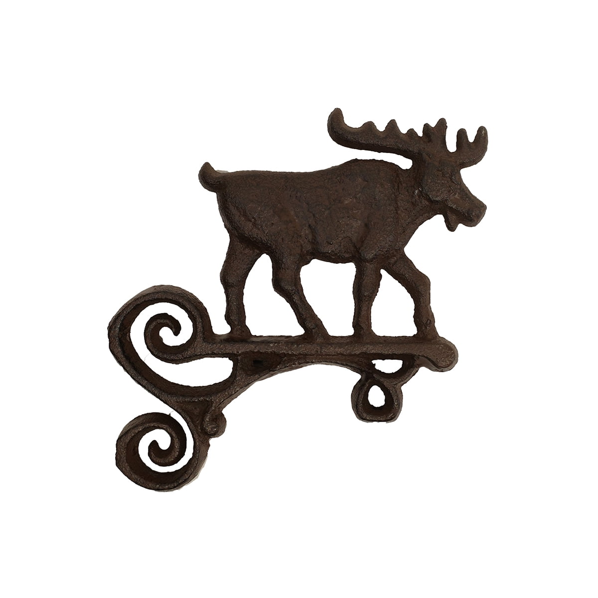Cast Iron Rustic elk MOOSE Deer with antlers vintage DINNER bar BELL wall decor