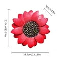 thumbnail image 3 of Metal Flowers Wall Decor Metal Wall Sculptures Art Decorations Hanging for Indoor Outdoor Home Bathroom Kitchen Room Bedroom Living Room Garden Patio Porch, 3 of 6