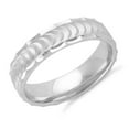 thumbnail image 2 of 925 Sterling Silver Platinum Plated Half Moon Wedding Band Women Mother's Day Gift Ring, 2 of 4