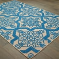 thumbnail image 3 of Style Haven  Cara Mixed Pile Floral Medallions Indoor/ Outdoor Area Rug Blue/Sand 1'10" x 3'3" 2' x 3' Accent, Outdoor, Indoor Entryway, Bathroom,, 3 of 5