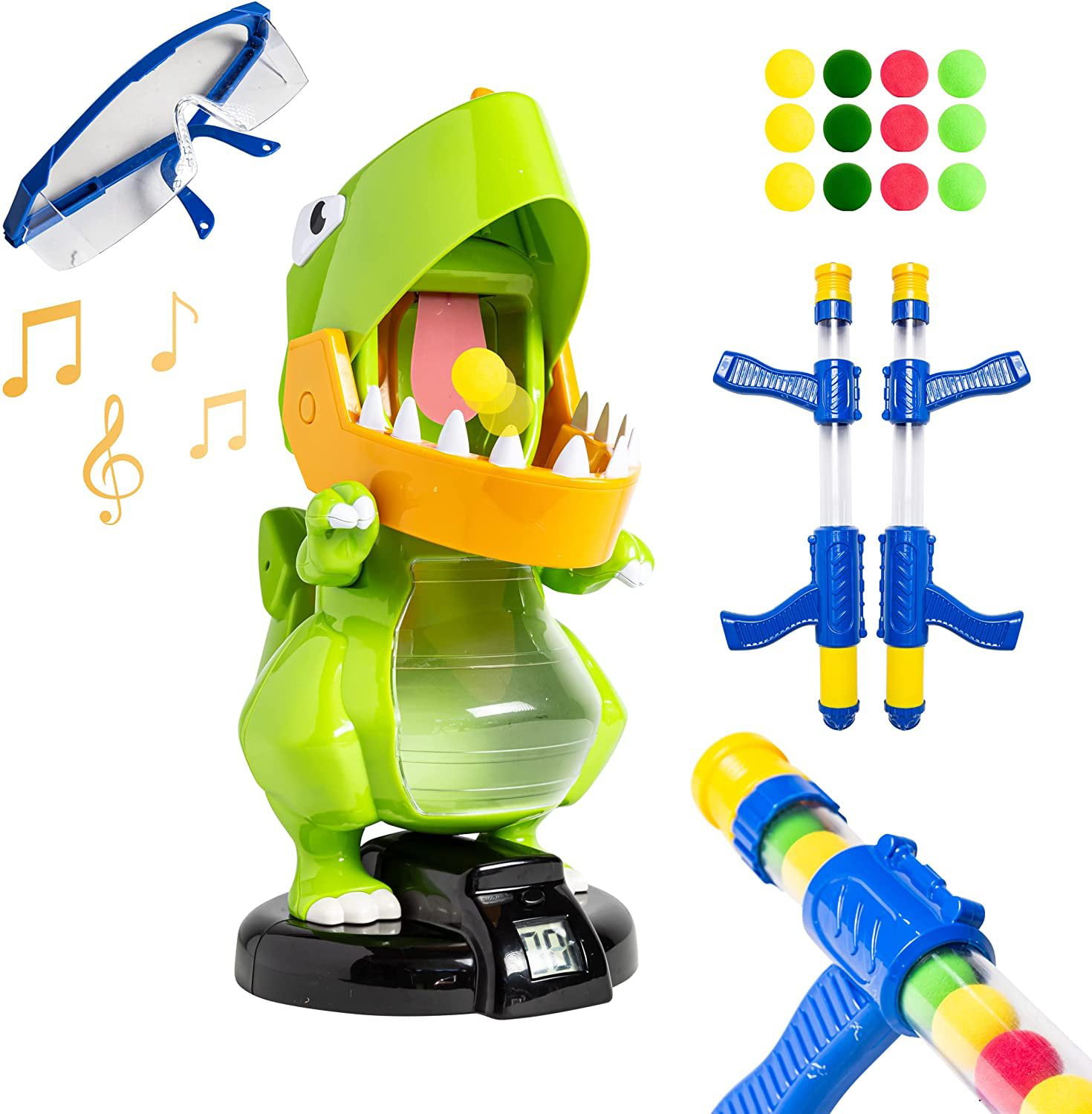 Bfuntoys Shooting Games Dinosaur Toys for Kids With 2 Popper Air Guns 48 Foam for sale online 