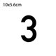 thumbnail image 4 of Pegatina de número de casa, placa autoadhesiva para placa de puerta, hogar, Hotel, oficina, comedor, cafetería, dirección de granja, letrero Kits de decoración para fiestas Numero 3 10x5.6cm Wosthever HA067763-09, 4 of 6