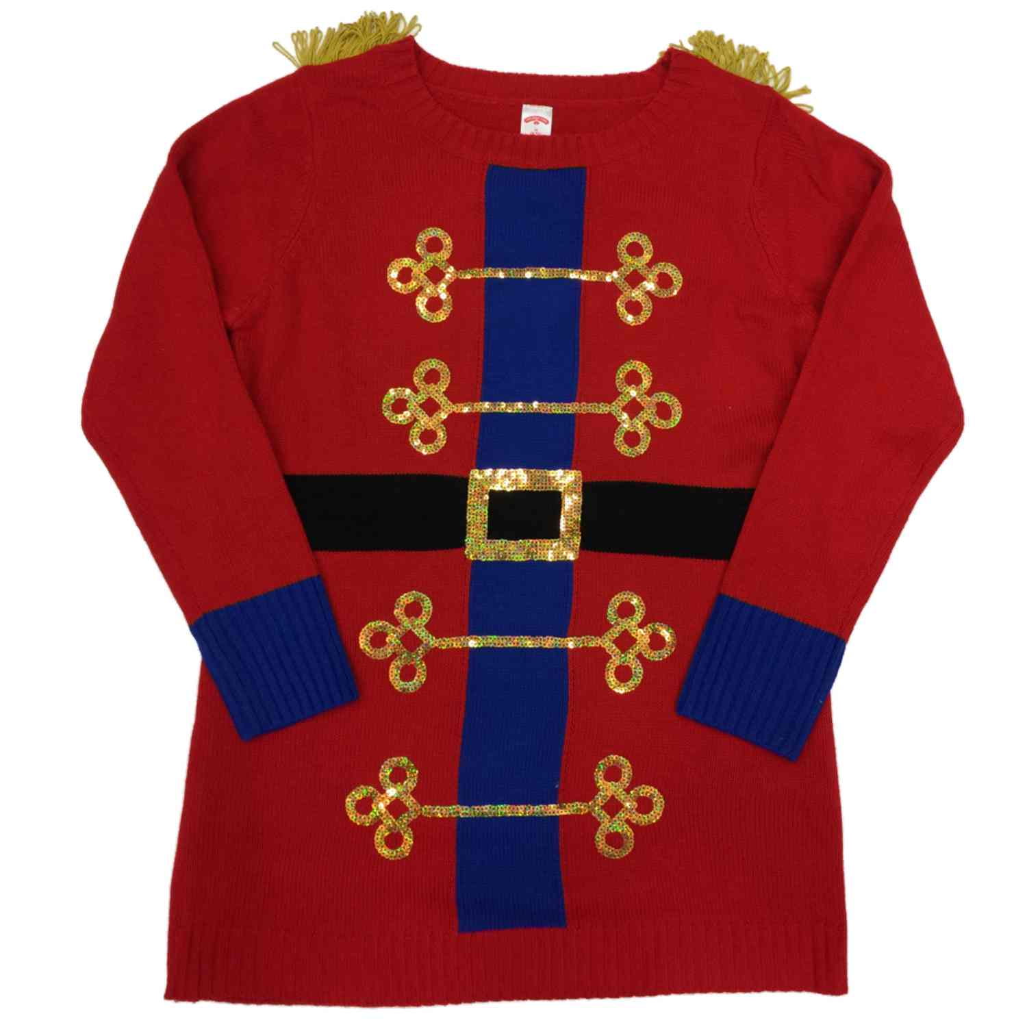 nutcracker sweater dress