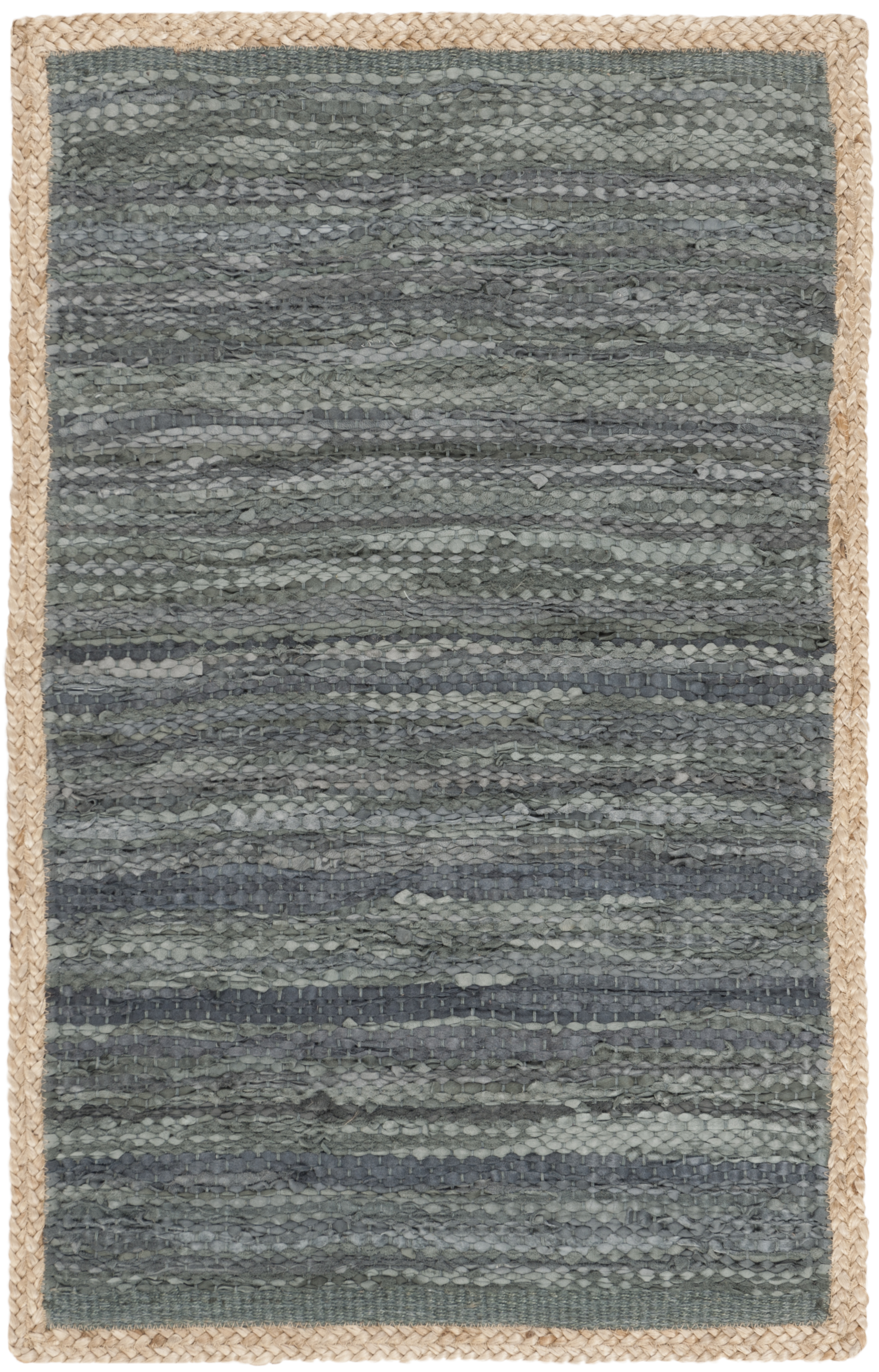 SAFAVIEH Cape Cod Ainsley Texture/Embroidery Area Rug, Gray/Natural, 3' x 5'