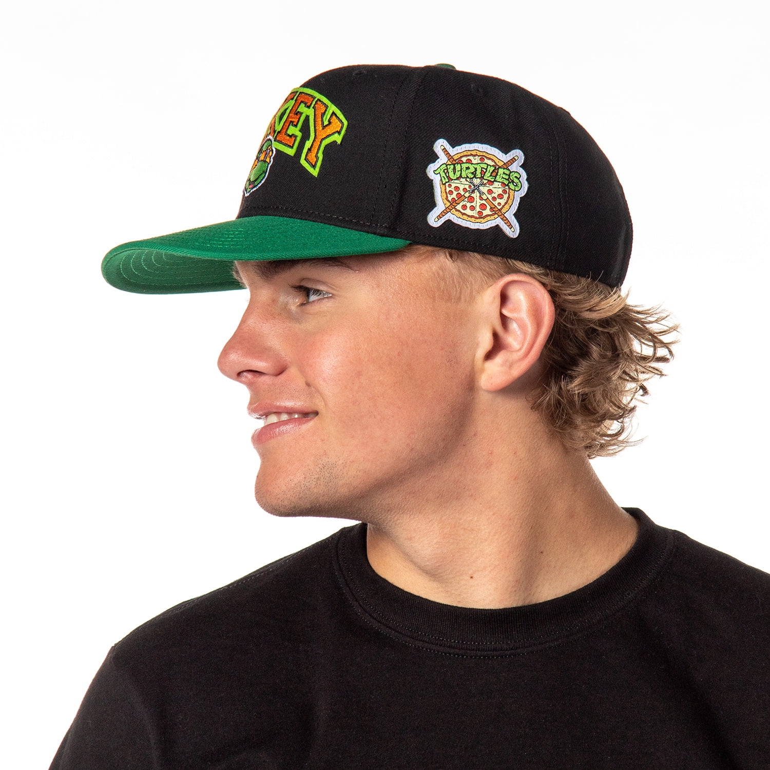 Nickelodeon Mens' Teenage Mutant Ninja Turtles Embroidered Classic Precurve Snapback Hat