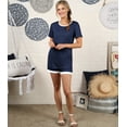 thumbnail image 5 of Doublju Women's Short Sleeve Round Neck Pajama Sleepwear 2 pcs Set (Plus Size Available), 5 of 5