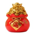 thumbnail image 1 of Tirelire Exquise Forme Figurine Chinoise Feng Shui Collectible Chance Rouge 11x13cm, 1 of 7