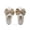 White, variant on Women's Velvet Bow Fluffy Plush Closed Toe Mule Slippers, Flat Non Slip Trendy Warm Indoor Winter Slides Shoes