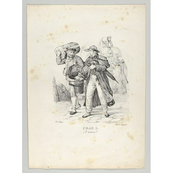 Chap. I: JArrive! (I Arrive!) Poster Print by Victor Adam (French 1801  ï¿½1866) (18 x 24)