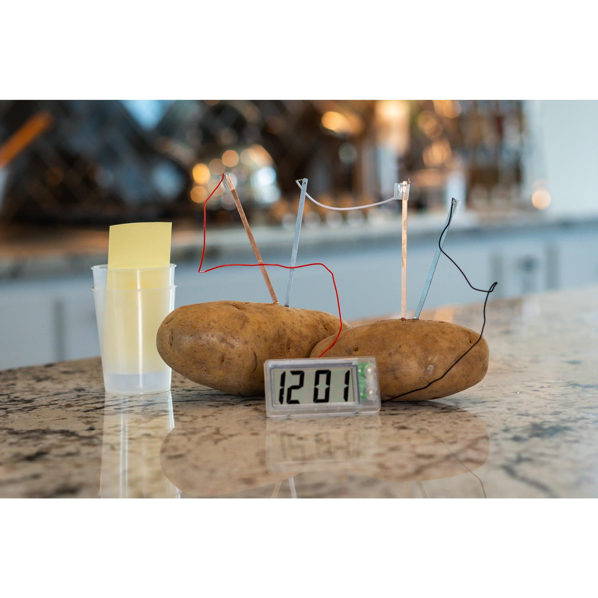 Potato Powered Digital Clock Scientific Educational Kids Novelty Toy Game 