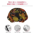 thumbnail image 3 of KLL Vintage Autumn Plants Butterfly Pattern Shower Cap & Bath Cap for Women,Reversible Oversized Waterproof Shower Caps for all Hair Lengths,Elastic Reusable Bathing Hair Cap, 3 of 6