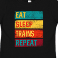 thumbnail image 4 of Inktastic Eat Sleep Trains Repeat Boys or Girls Toddler T-Shirt, 4 of 5