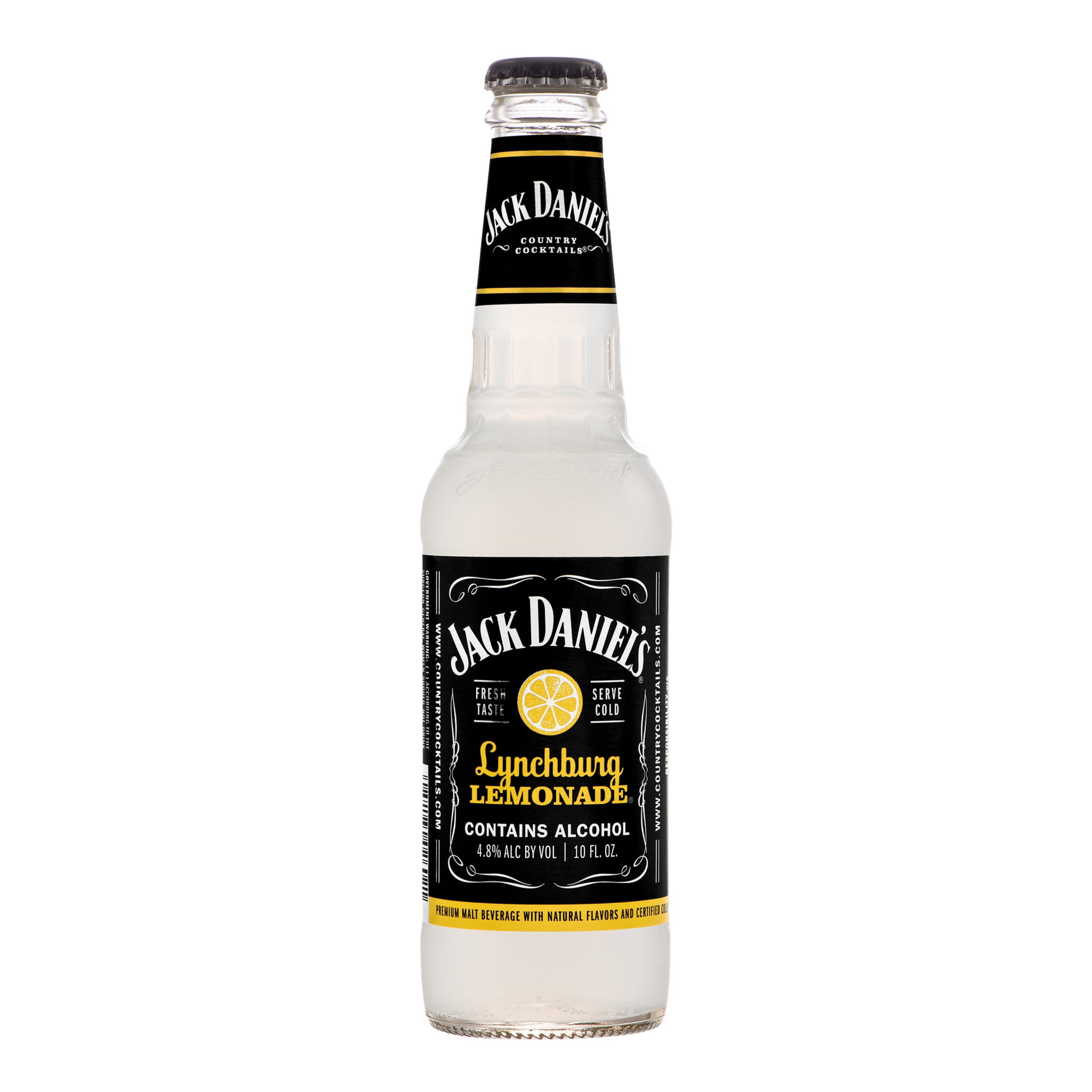 Jack Daniel's Lynchburg Lemonade Malt Beverage, 6 pack, 10 fl oz Bottle, 4.8% ABV