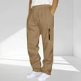 thumbnail image 2 of yillto Men Cargo Pants Big and Tall Sweatpants Straight Leg Casual Loose Elastic Waist Pants with Pockets, 2 of 6