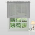 thumbnail image 3 of LAPAMAX Short Window Curtains Set for Kitchen Living Room 2 Panels Rod Pocket Tier Sheer Drapes Waterproof Cafe Curtains,Light Grey,33''*24'', 3 of 6