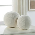 thumbnail image 2 of Uttermost Capra Ball Sheepskin Pillows in Off White (Set of 2), 2 of 3