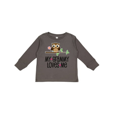 

Inktastic Grammy Loves Me Grandchild Owl Gift Toddler Toddler Girl Long Sleeve T-Shirt