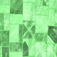 thumbnail image 1 of Ahgly Company Indoor Square Patchwork Emerald Green Transitional Area Rugs, 4' Square, 1 of 4