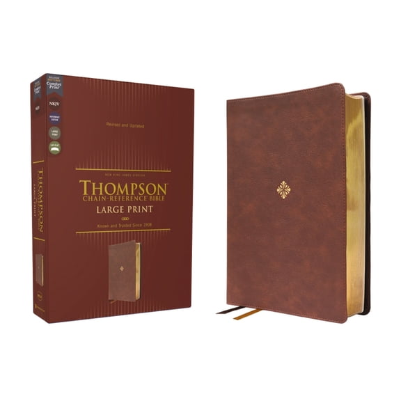 Nkjv, Thompson Chain-Reference Bible, Large Print, Leathersoft, Brown, Red Letter, Comfort Print, (Hardcover)