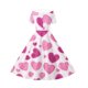 thumbnail image 4 of Vestido de manga corta con cuello en V para niña, estampado de manga corta, falda con cuello doblado y cintura mediana y grande, de poliéster., 4 of 6