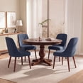 thumbnail image 5 of AFO Dining Chair Set of 4 with Solid Wood Legs, Modern Tufted Back Dining Room Chairs for Kitchen and Cafe, Blue, 5 of 8