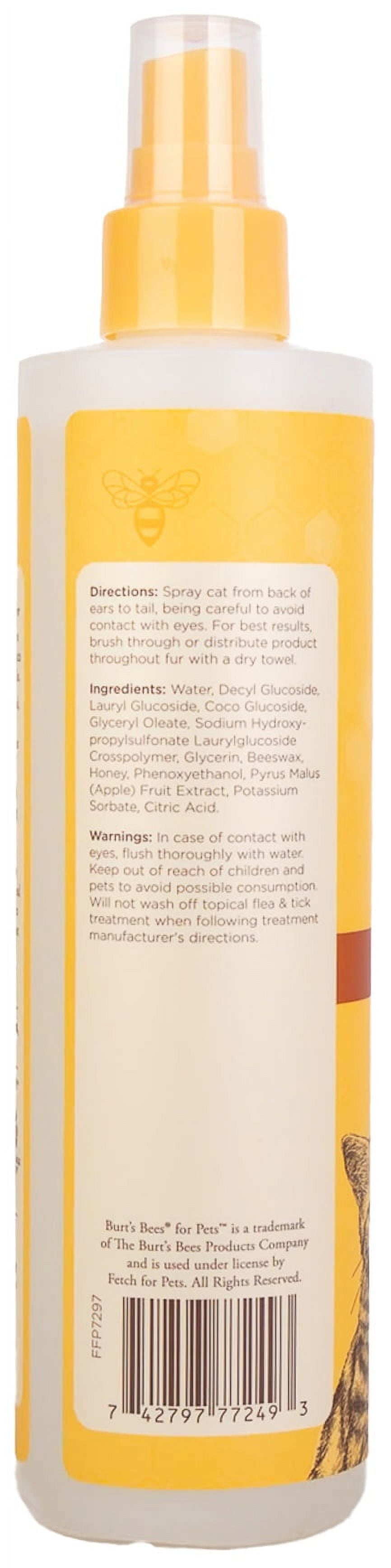 Burt's Bees Natural Cat Care Waterless Dry Shampoo with Shea Butter & Honey for Cats10 oz Spray