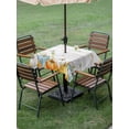 thumbnail image 3 of Outdoor Tablecloth with Umbrella Hole and Zipper, Fall Pumpkins Square Table Cloth 54x54 Inch Waterproof Tablecloth, Southwestern Botanical Thanksgiving Vintage Picnic Table Cover for Patio Camping, 3 of 7