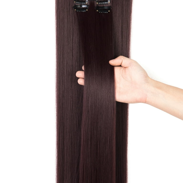 SHCKE Clip in Hair Extensions 26 Inch Hairpieces 8 Pieces Set Clip