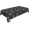 thumbnail image 2 of Halloween Tablecloth Rectangle 60x120 Inch,Black White Spider Webs Stars Table Cloth,Stain Resistance Polyester Fall Autumn Holiday Indoor Outdoor Table Covers for Kitchen Dining Parties, 2 of 6