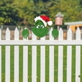 thumbnail image 5 of Christmas Sale! Christmas Fence Decorations Santa Claus Reindeer Fence Peeker Decoration Funny Garden Yard Art Xmas Home Patio DIY Holiday Decor Outdoor Cute Garden Fence Sign Ornament, 5 of 8