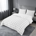 thumbnail image 2 of meiyoeat Classic Check Geometric Bedding For Kids,Simple Square Plaid Duvet Cover Full,Reversible,3pcs(No Comforter), 2 of 6