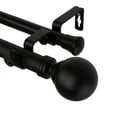 thumbnail image 3 of 1" Dia Adjustable 28"-48" Double Curtain Rod with Amirah Finials - Black,(100-01-282-D), 3 of 3