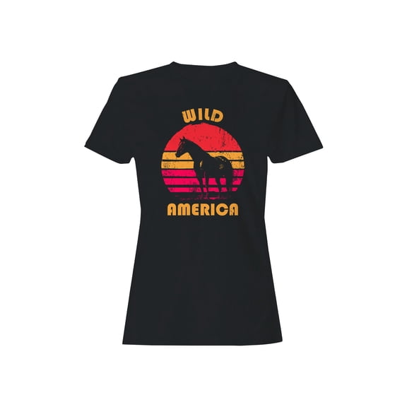 Wild America Retro Horse Women's T-shirt