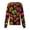 Earthy Yellow #76, variant on Womens Halloween Scrub Tops Bat Castle Long Sleeve Funny Medical Uniform Skeleton Candy Spooky Button Down Medical Scrubs, M