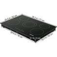 thumbnail image 5 of BENTISM 5 Burners Built in Electric Stove Top 240V Ceramic Glass Radiant Cooktop with Sensor Touch Control, Black, 5 of 9