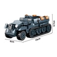 thumbnail image 3 of World War 2 WW2 Army Military Soldiers Armor Halftrack Main Station Tank Building Blocks Bricks Model DIY Assembly Toys For Kids,437Pcs, 3 of 7