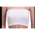thumbnail image 1 of VISgogo Sujetador sin tirantes para mujer, parte superior de tubo bandeau, tops de fondo de verano, ropa interior de moda para mujer VISgogo  moda, 1 of 3