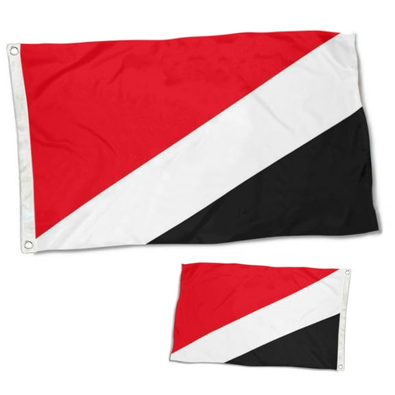 Dutern Double Sided Sealand Flag Banner 3 Ply with Brass Grommets 12x18 Inch