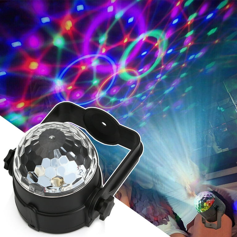 Yous Auto Disco Ball Lights, LED Strobe Light Remote Control DJ Party Light  LED RGB DJ Stage Light USB Ball Projector Light Decor for Car Home