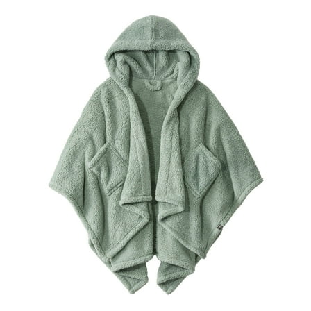 L.L.Bean Cozy Sherpa Wearable Throw Silver Sage (1000224722)